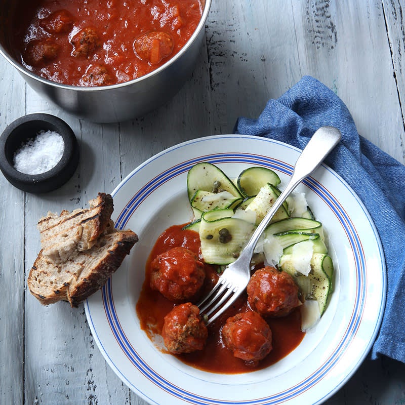 Foto av Ostiga frikadeller i tomatsås med zucchini och parmesan från WW ViktVäktarna