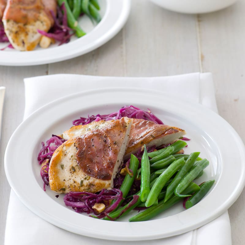 Photo of Chicken breast with red cabbage and hazelnuts by WW