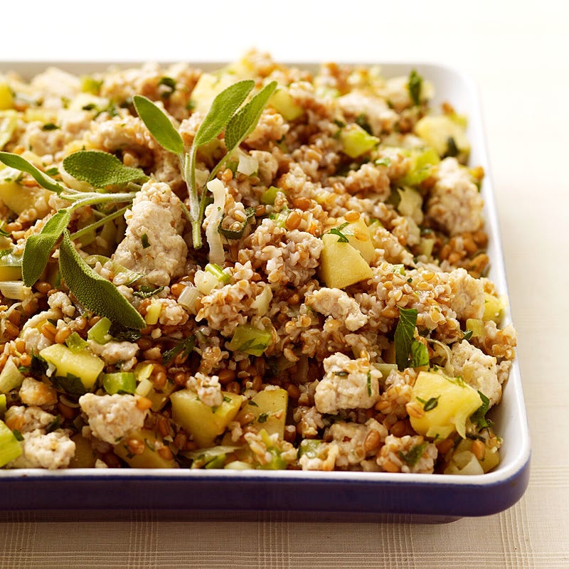Photo of Wheat berry and bulgur turkey-apple stuffing by WW