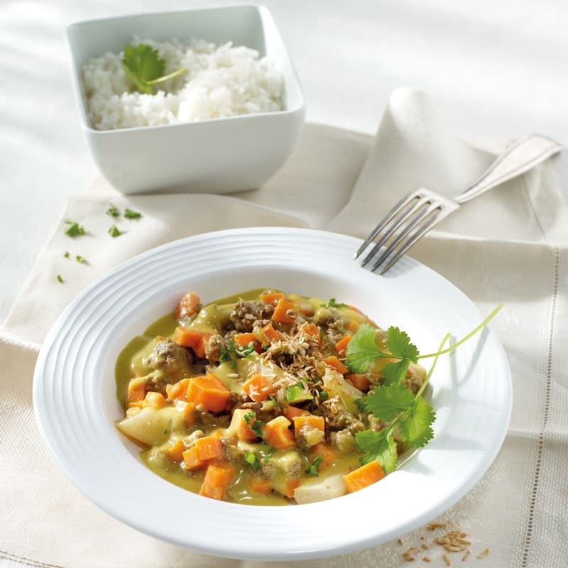 Foto Gemüse-Tatar-Curry mit Reis von WW