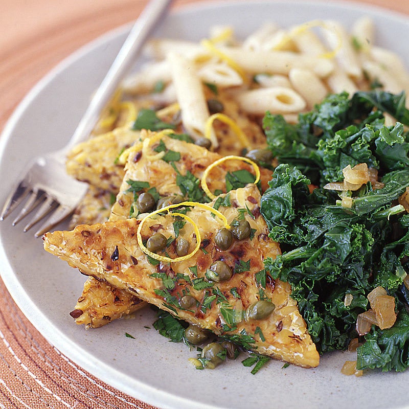 Photo of Tempeh Piccata with Kale and Whole-Wheat Spaghetti by WW