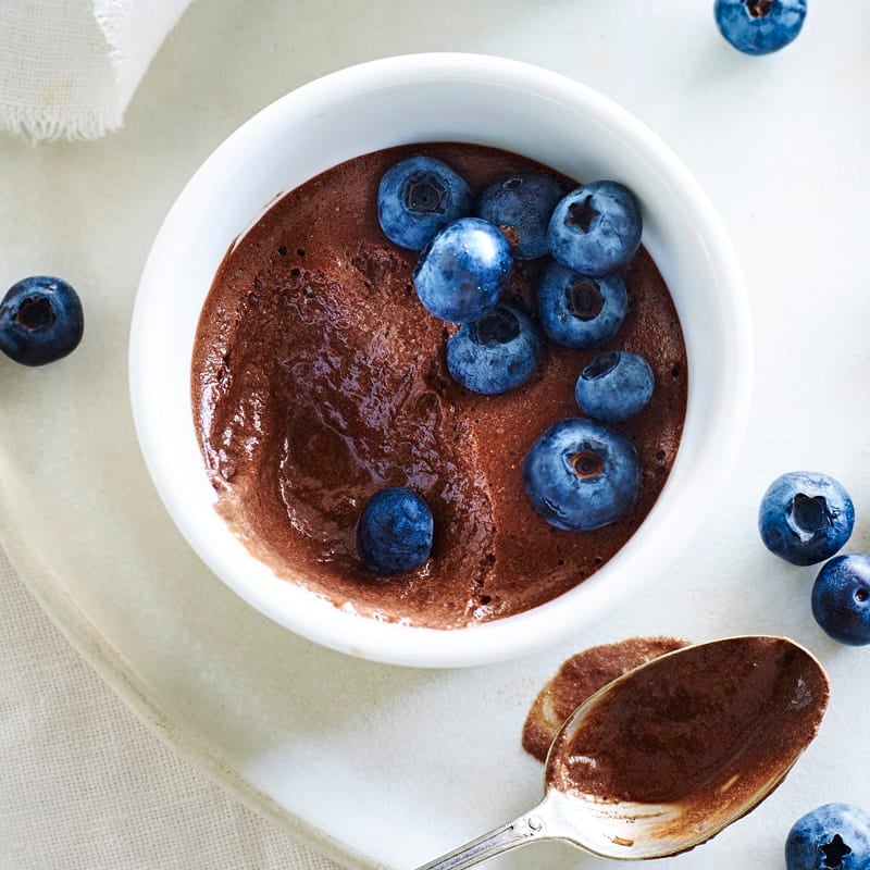 Photo of Chilli chocolate mousse with blueberries by WW