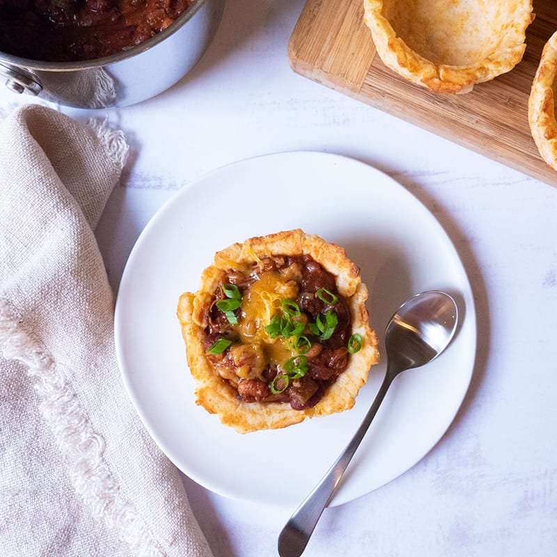 Photo of Two-Bean Chili in Cheesy Bread Bowls by WW