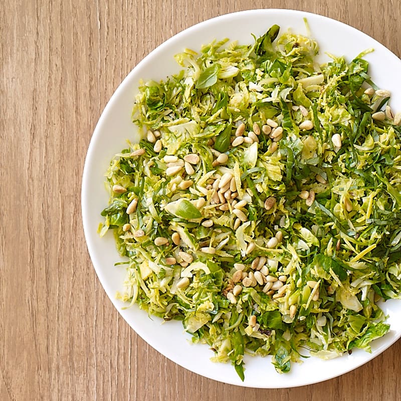 Photo of Shredded Brussels Sprouts with Basil & Pine Nuts by WW