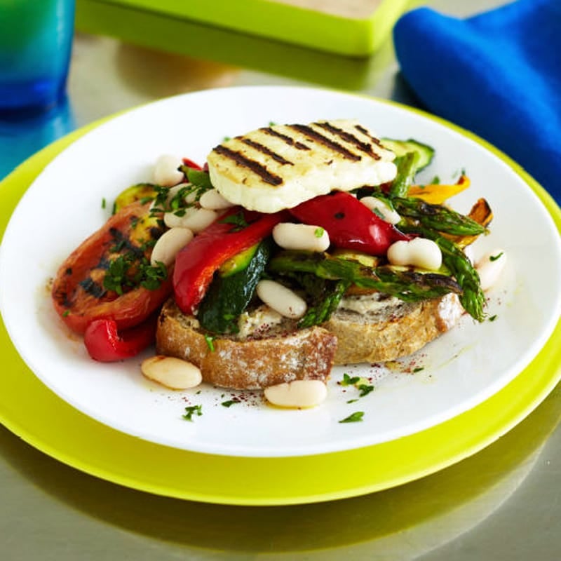 Photo of Grilled vegetable and haloumi stack with eggplant toast by WW