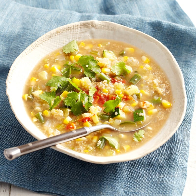 Photo of Couscous, zucchini and sweet corn soup with harissa by WW