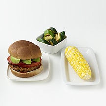 Photo of Veggie Burger and Corn on the Cob  by WW