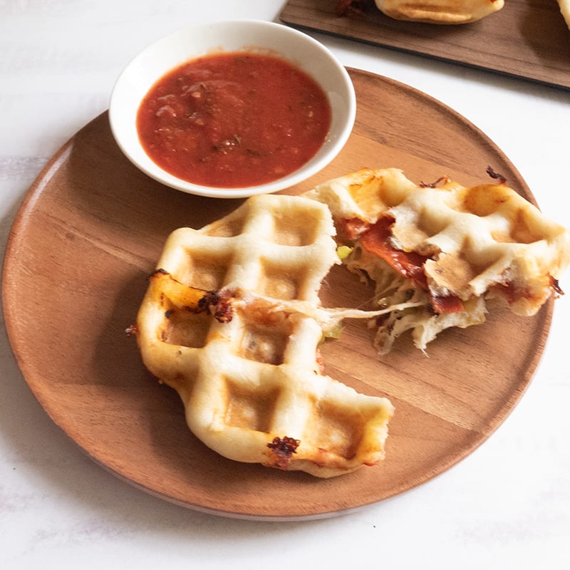 Photo of Pepperoni pizza waffles by WW