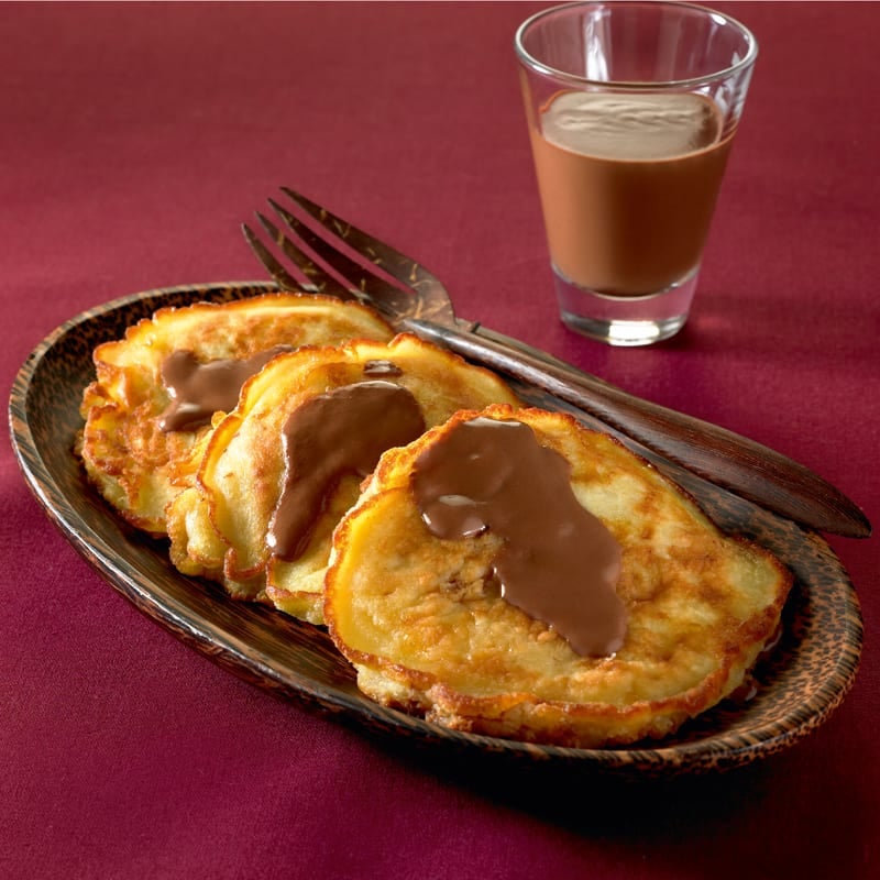 Foto Apfel-Pancakes mit Schokosauce von WW