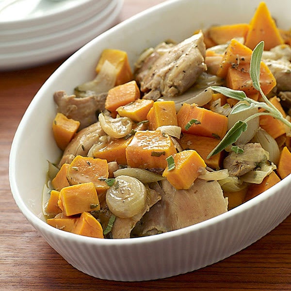 Photo of Cider-braised chicken thighs with sweet potatoes and sage by WW