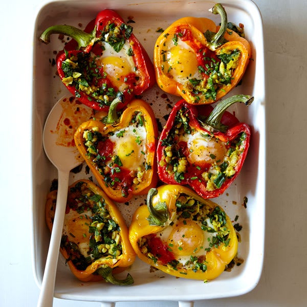 Photo of Bell Peppers with Chickpea Mash, Eggs & Harissa by WW