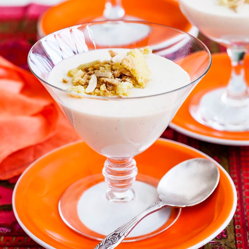 Photo of Vanilla panna cotta with almond crumble by WW
