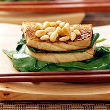 Photo of Seared tofu with garlic, Swiss chard and pine nuts by WW