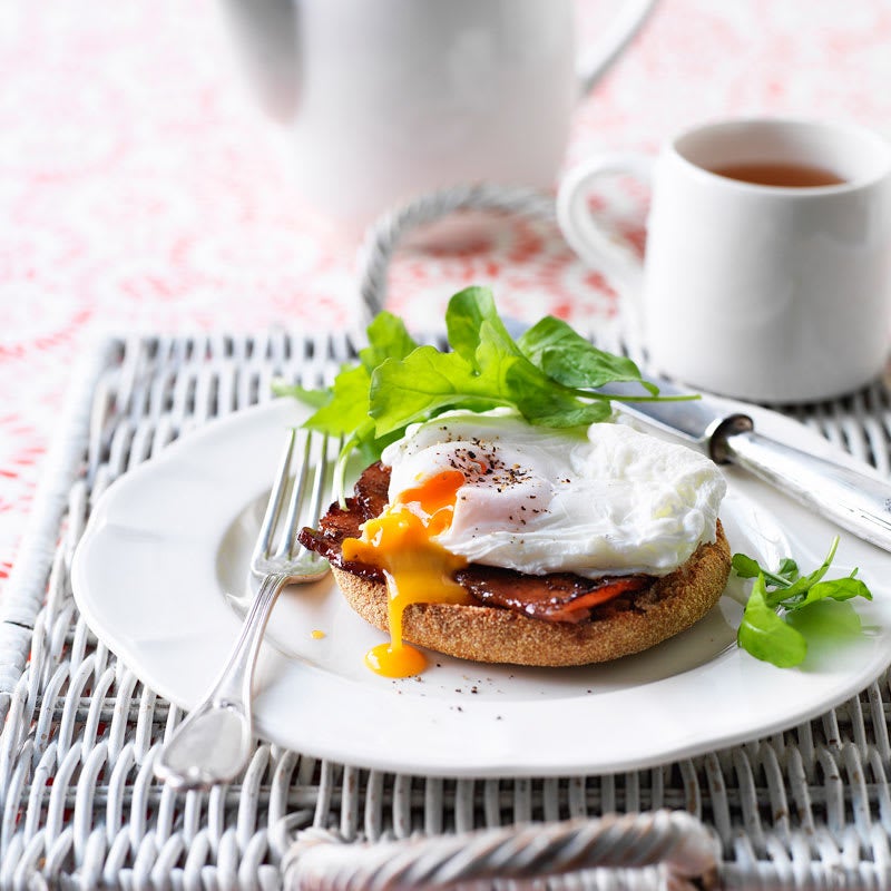 Photo of Maple-roasted bacon and poached egg muffins by WW