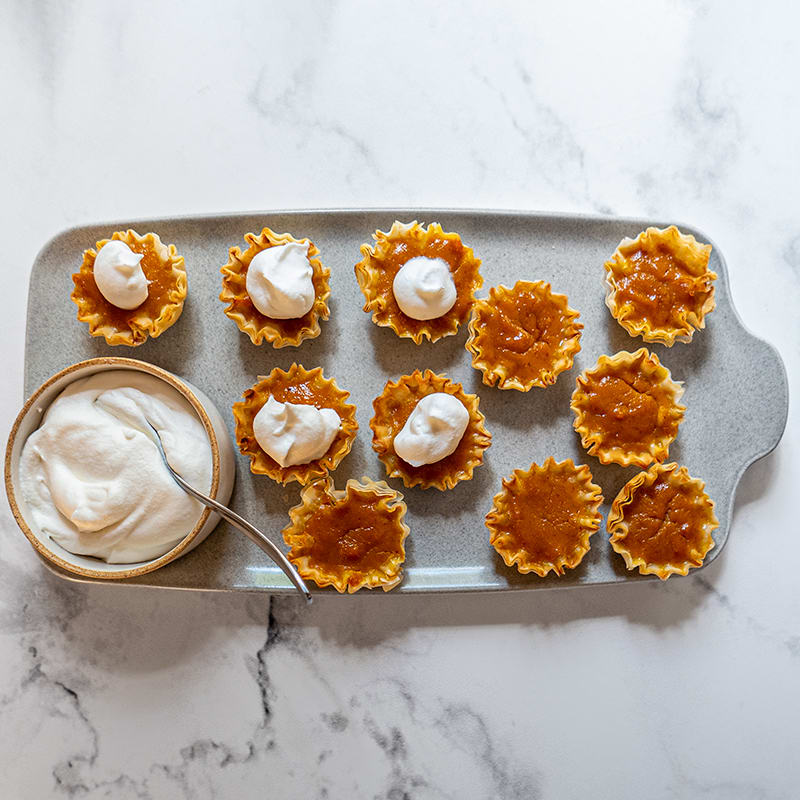 Photo of Easy five-ingredient pumpkin pie tartlets by WW