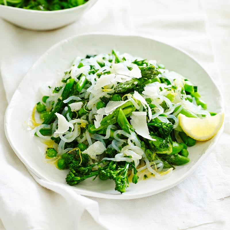 Photo of Spring vegetable pasta with lemon and chive sauce by WW