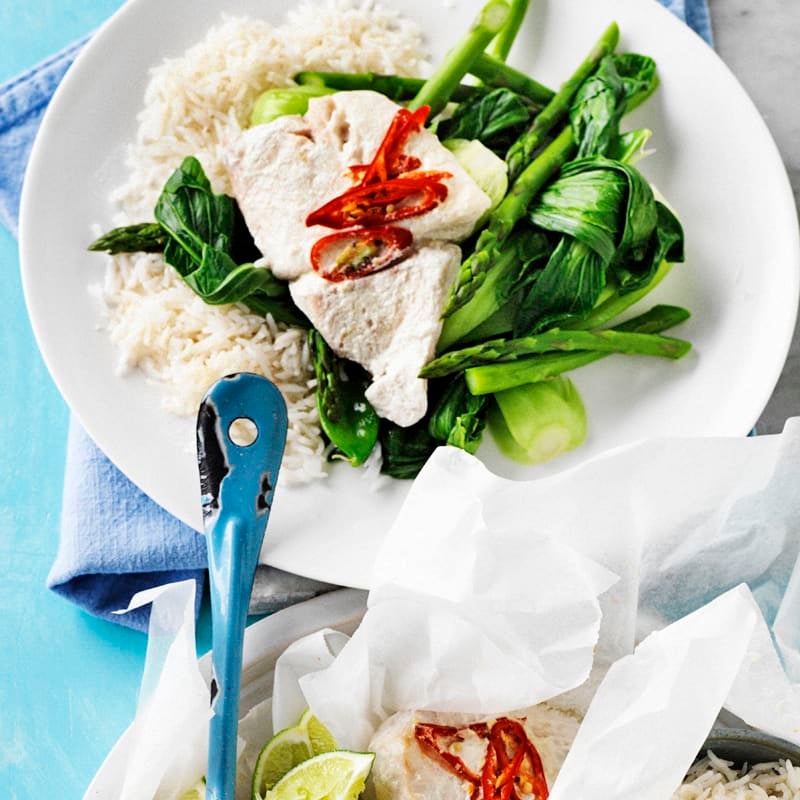 Photo of Fish parcels with coconut milk, lime and chilli by WW