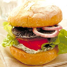 Photo de/du Burger grillé aux champignons sauce au basilic par WW