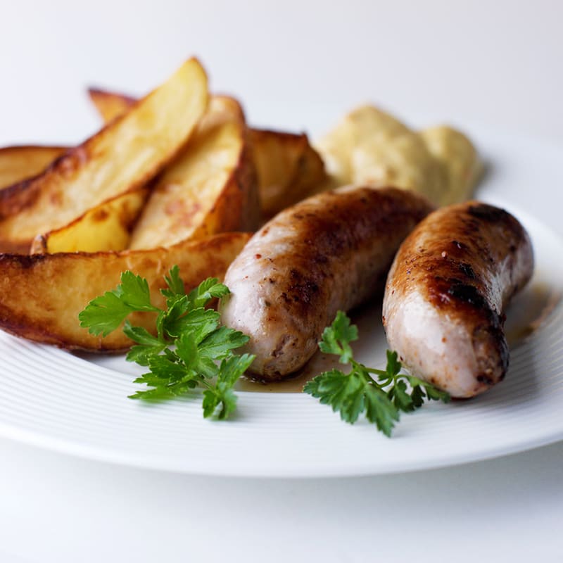 Photo of Sausage & chips with curry dip by WW