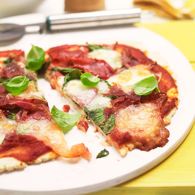Photo of Gluten-free spinach & Parma ham pizza by WW