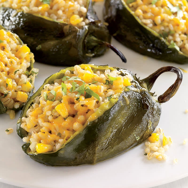 Photo of Corn-and-barley chile rellenos by WW