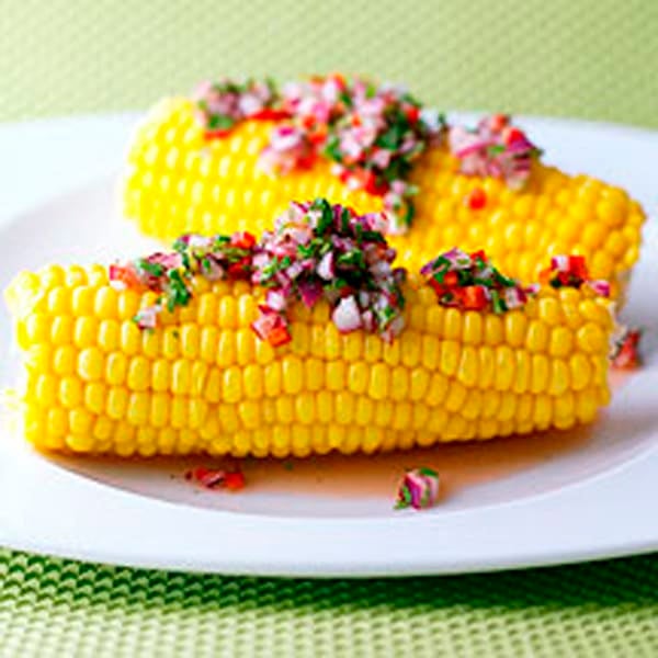 Photo of Corn on the cob with chilli herb dressing by WW