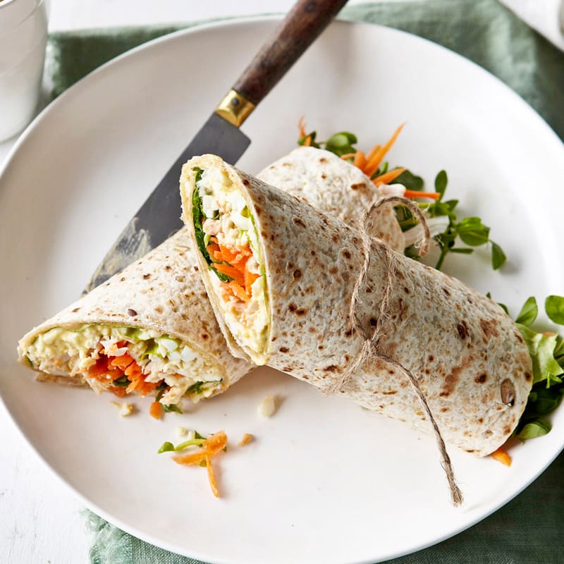 Photo of Satay egg and chicken salad wrap by WW