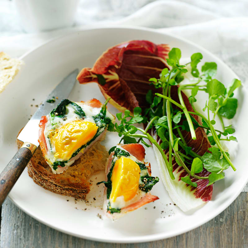Photo of Bacon, egg and spinach bakes by WW