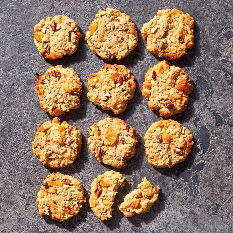 Toasted Pecan & Apricot Breakfast Cookies
