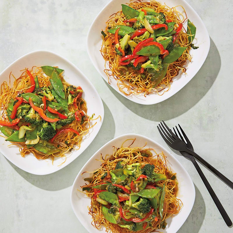 Photo of Crispy Pan-Fried Noodles with Stir-Fried Vegetables by WW
