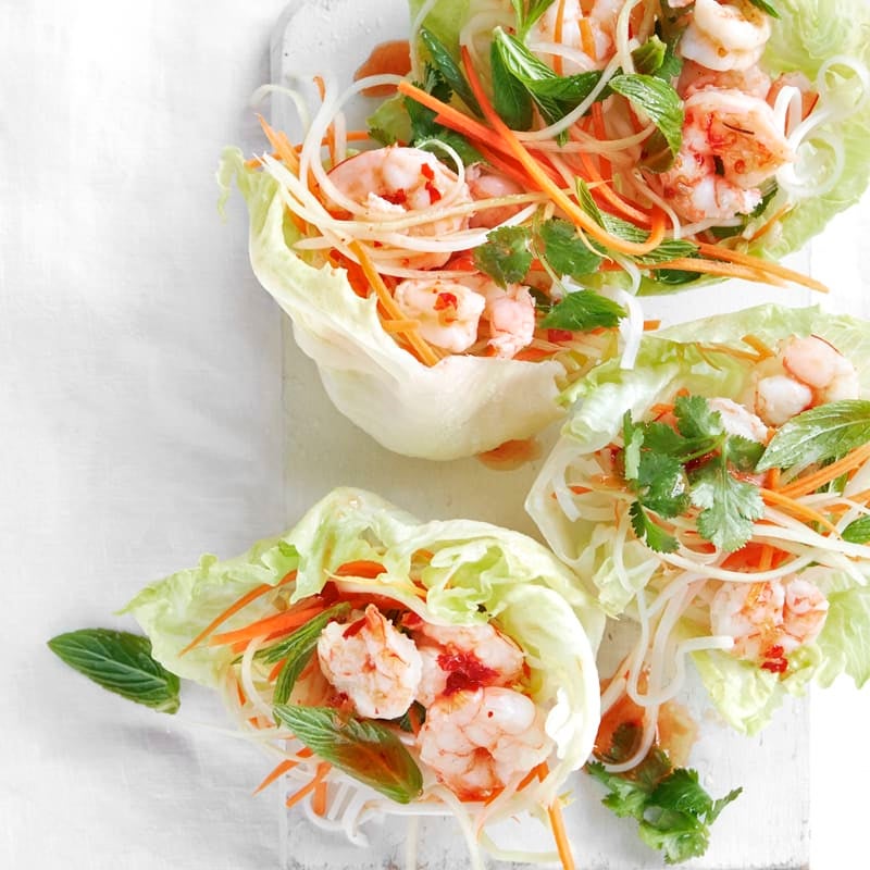 Photo of Prawn and green mango lettuce cups by WW