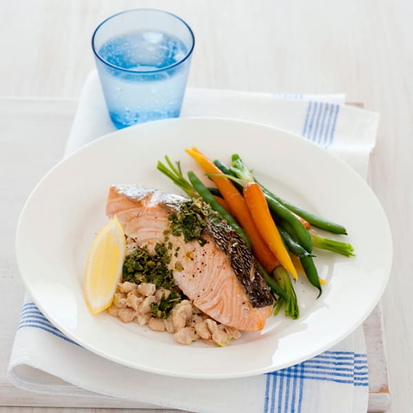 Photo of Salsa verde with grilled salmon by WW