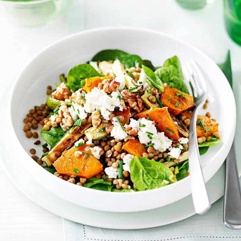 Photo of Roasted pumpkin, lentil and ricotta salad by WW
