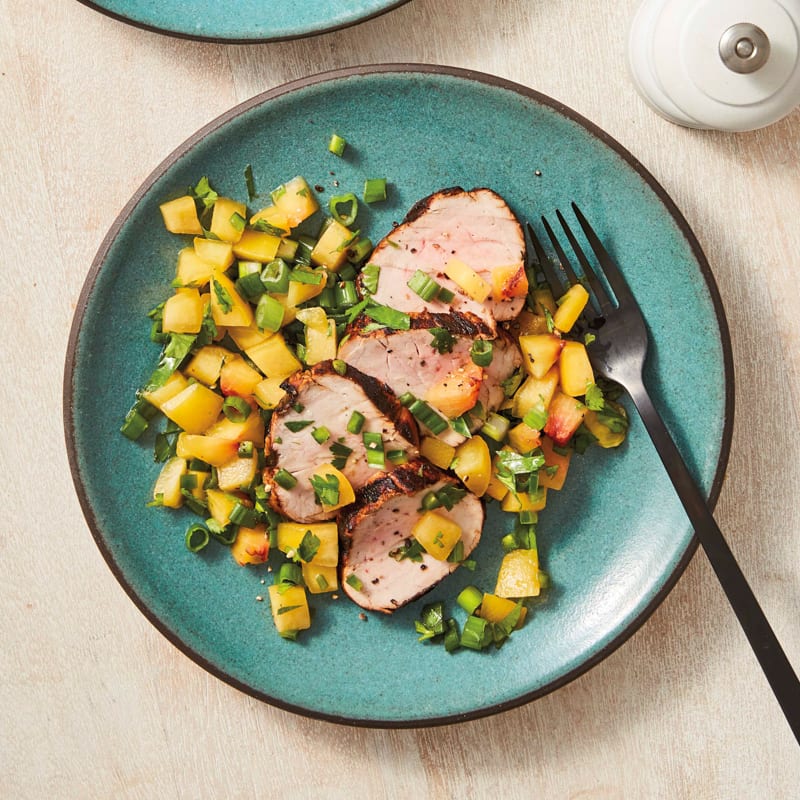 Photo of Grilled pork with nectarine salsa by WW
