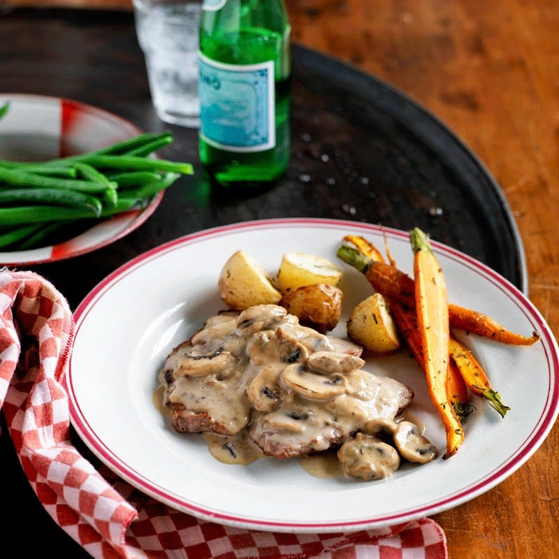 Photo of Veal scallopine with creamy mushroom sauce by WW