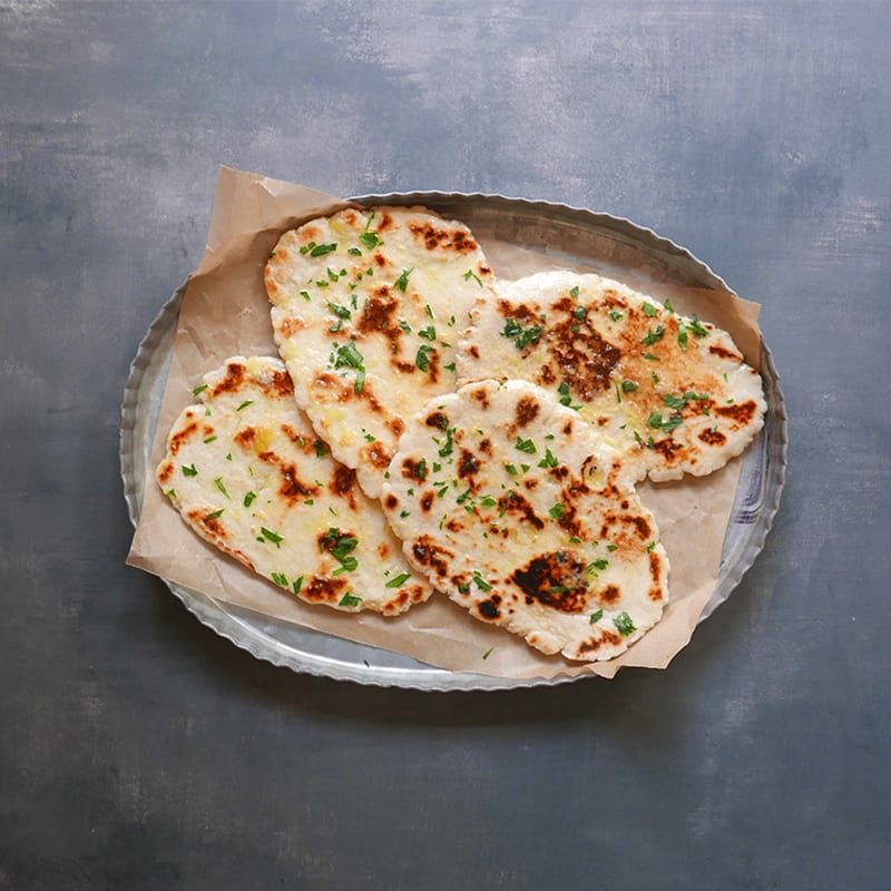 Photo of Two-ingredient-dough garlic naan by WW