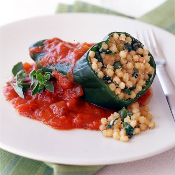 Photo of Spinach, Parmesan and Couscous-Stuffed Poblano Peppers by WW