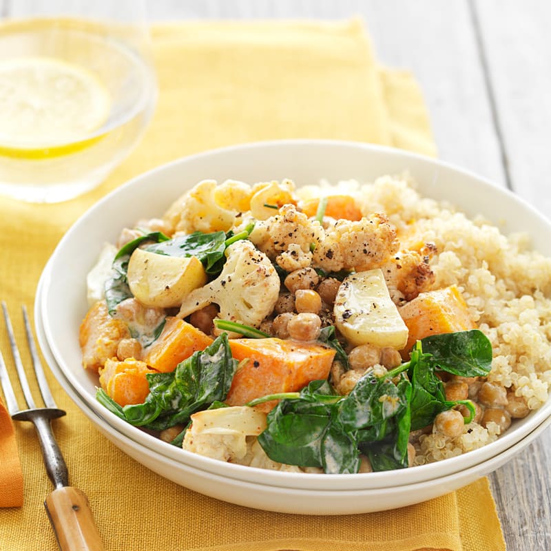 Photo of Roasted chickpea and spinach curry with quinoa by WW
