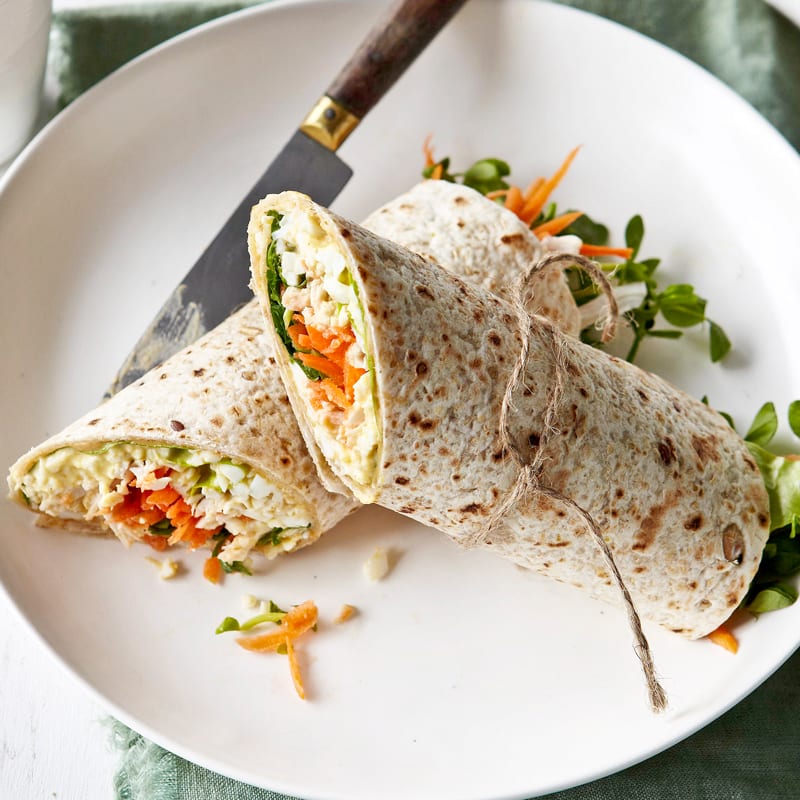 Photo of Curried egg, chicken & salad wrap  by WW