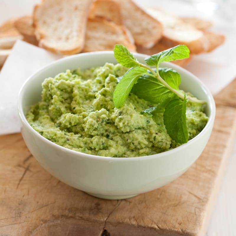 Photo of Broad bean dip with Melba toast by WW