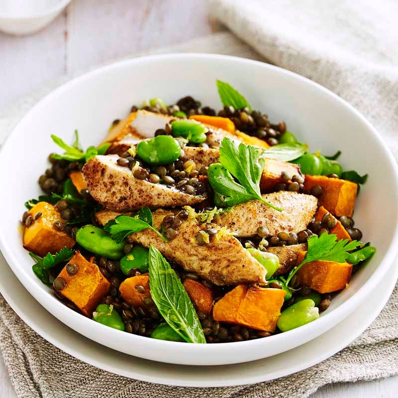 Photo of Spiced chicken, lentil and pumpkin salad by WW