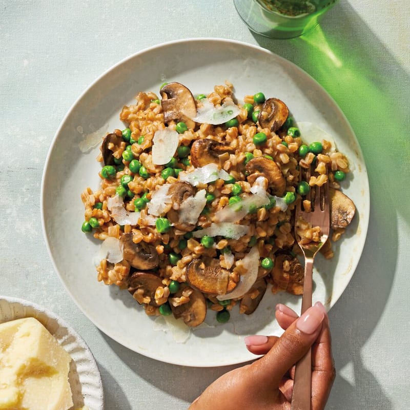 Photo of Instant Pot® Farro Risotto with Mushrooms & Peas by WW
