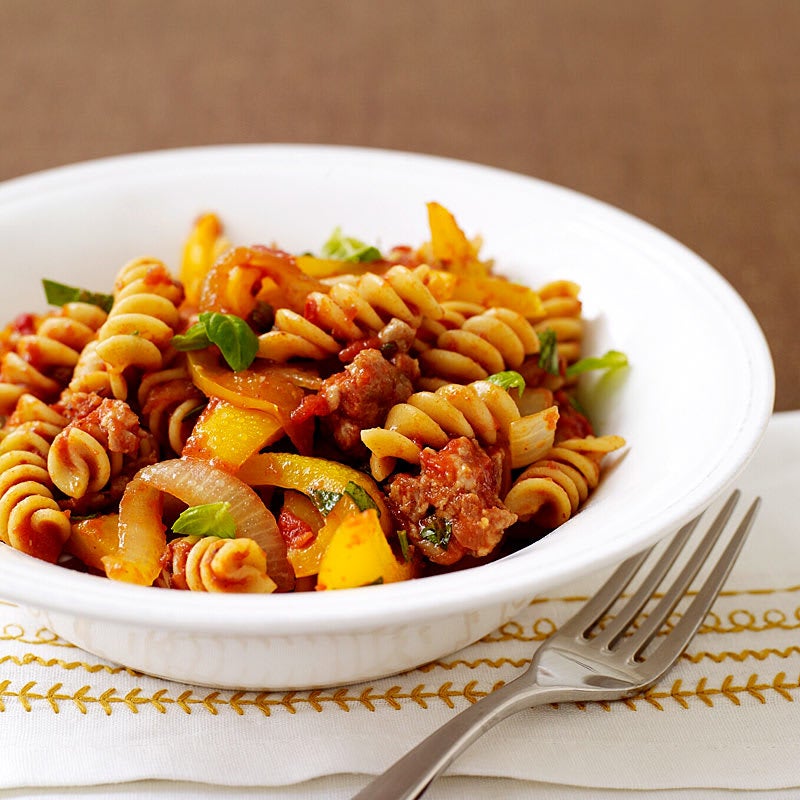 Photo of Italian turkey sausage and pepper pasta by WW