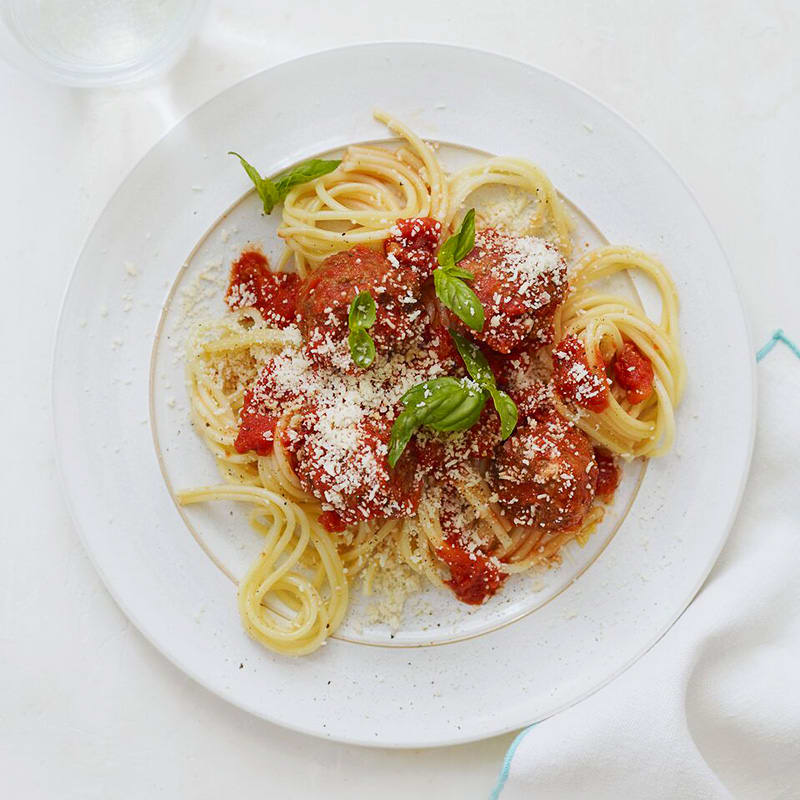 Photo of Spaghetti with Tomato Sauce and Meatballs by WW