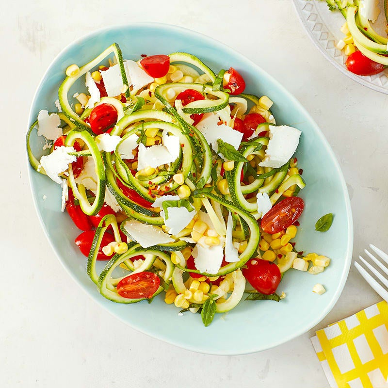 Photo of Zucchini Noodle Salad with Tomatoes, Corn and Basil by WW