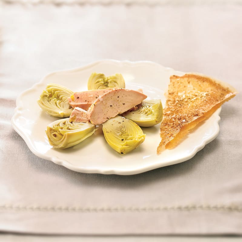 Photo de/du Concassée d'artichauts au foie gras, croustillant d'avoine par WW