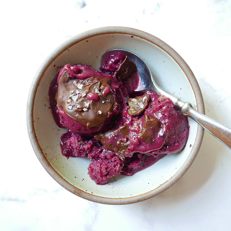 Photo of Cherry-berry sorbet with chocolate crunch by WW