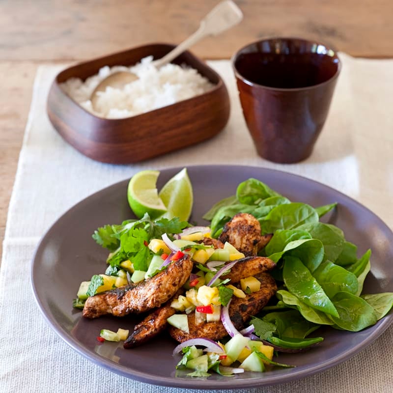 Photo of Grilled chicken with spicy pineapple salsa by WW