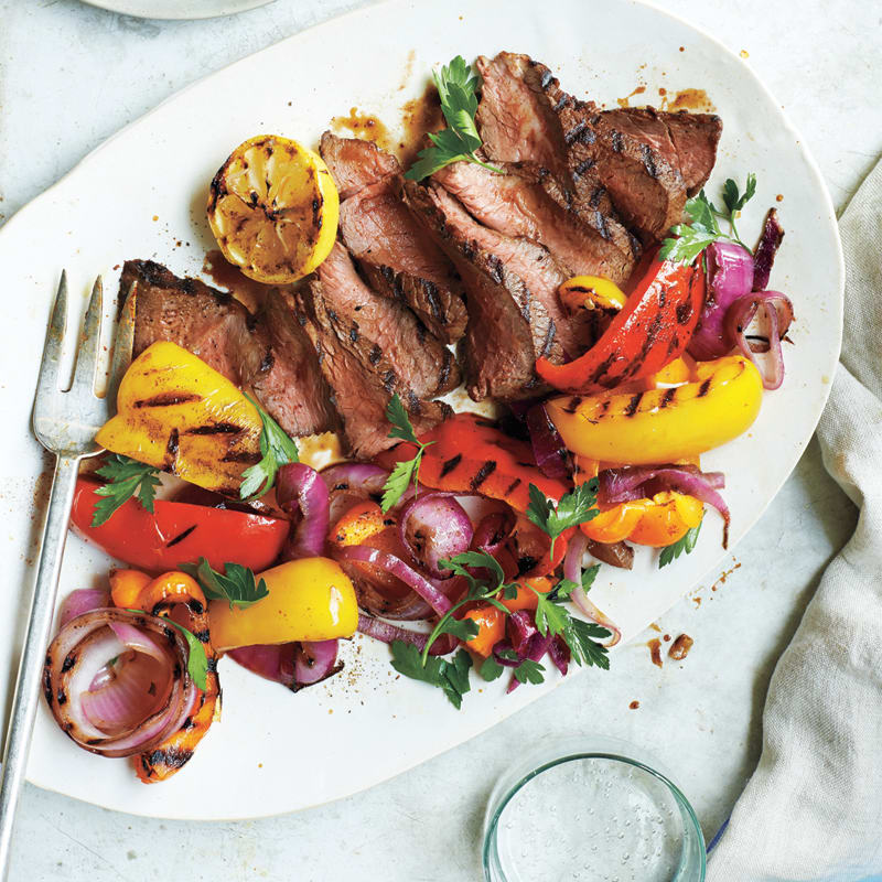 Photo of London broil with sweet onions and peppers by WW