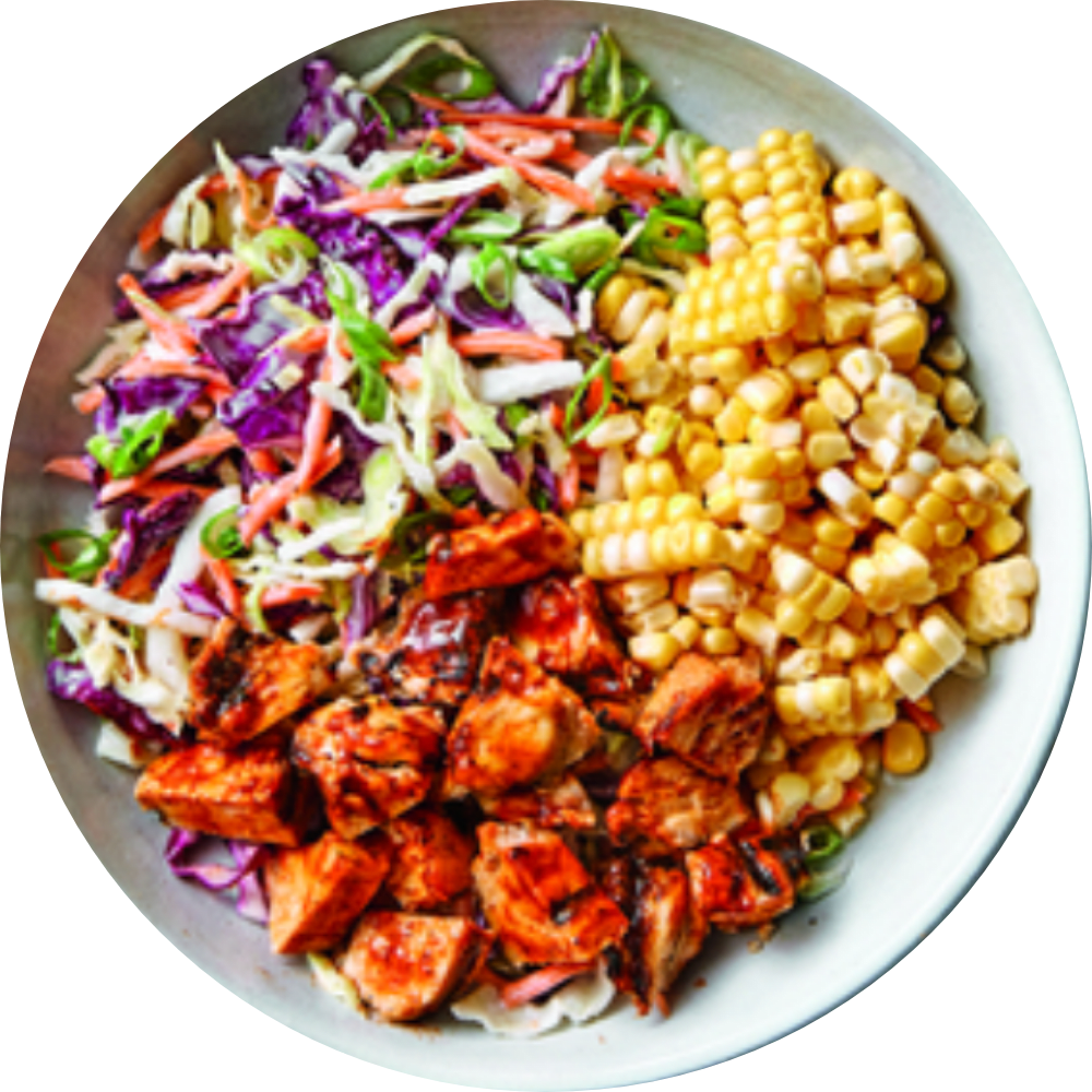 BBQ Chicken, Corn & Slaw Salad